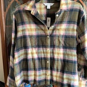 Old Navy Multicolor Plaid Button Down Shirt